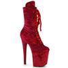Pleaser - FLAMINGO1045VEL Platform Boots, Pole dance shoes - Red Product image
